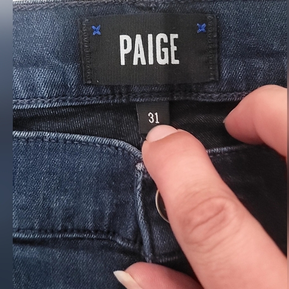 PAIGE | Lennox / Slim Fit Blue Denim Jeans | Size: 31X32 - Picture 8 of 10